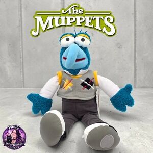Disney Store Gonzo The Muppets Plush 16" Blue Argyle Vest NWT Collectible Toy